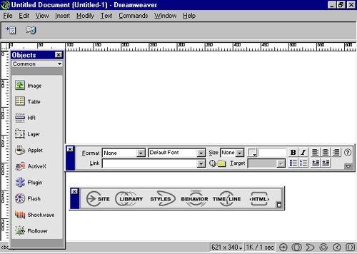 Screenshot do Dreamweaver